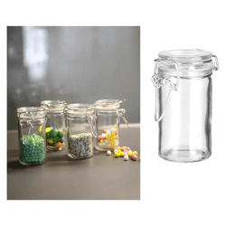 Schmales Vorratsglas mit Bügelverschluss, 80ml Fassungsvermögen