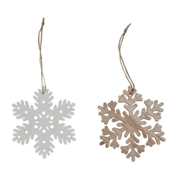 Schneeflocken-Anhänger, 4er-Set, Durchmesser ca. 8cm - Winterliche Dekoration