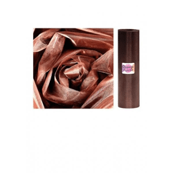 Schokoladenfarbene Organzarolle, 28 cm x 25 m, hochwertige Dekoration & Geschenkverpackung