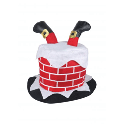 Schornstein-Hütte mit Weihnachtsmannbeinen für Erwachsene, 30x40 cm – Weihnachtsfeier Zubehör