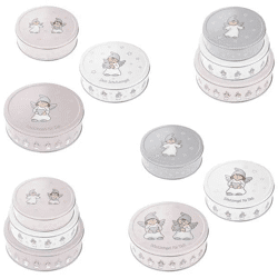 Schutzengel Gebäckdosen, 3er Set, Rund, Serie 2/s | Dekorative Keksdosen