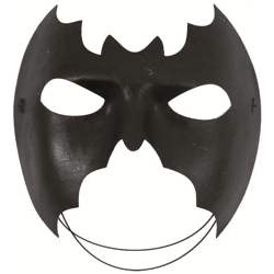 Schwarze Halbmaske Fledermaus - Kostüm für Halloween & Karneval