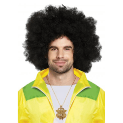 Schwarze Jumbo Afro-Perücke 180G – Voluminöse Lockenpracht für Karneval & Partys