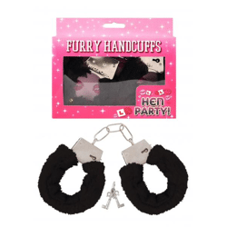 Schwarze Metall-Handschellen Mit Plüsch - Robuste Bdsm Fesseln