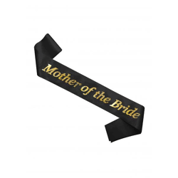 Schwarze Schärpe Mutter Der Braut With Holographicm Text - Hochzeitsfeier Zubehör