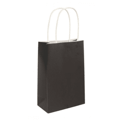 Schwarze Tragetasche mit Griff, 14x21x7 cm, praktisch und stilvoll