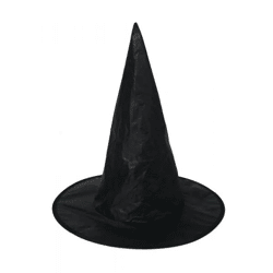Schwarzer Hexenhut für Erwachsene – unverzichtbares Halloween-Kostümzubehör