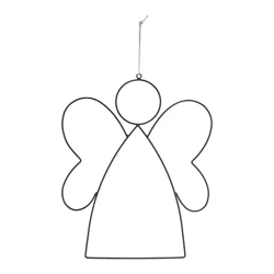 Schwarzer Metallengel, Elegante Dekofigur, ca. 38cm Hoch