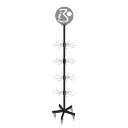 Black round stand with 4 wreaths and decorative topper - Versatile use