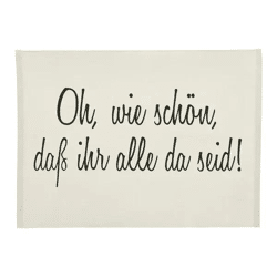 Schwarzes Tischset 'Oh, wie schön', Elegante Tischdekoration, 48x33cm