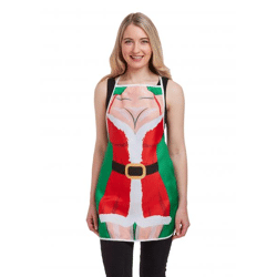 Sexy Weihnachtsschürze für Frauen 103cm x 44cm - Festliche Küchenbekleidung