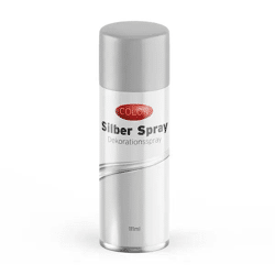 Silberfarbenes Dekorationsspray für Glanz & Veredelung, Metall-Effekt, 250ml