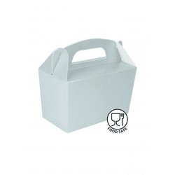 Silberne Lunchbox, kompakt und robust, 12L x 7B x 6H cm, ideal für Schule und Büro