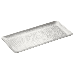 Silberne Schale, strukturiert, Muster 1, Klein, ca. 30cmB - Elegantes Serviergeschirr!