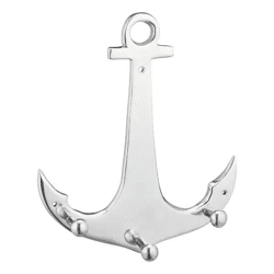 Silberner Garderoben-Anker, Ca. 27 cm Hoch - Elegantes Möbelzubehör