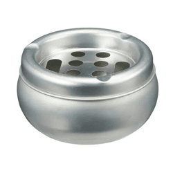 Silberner Wirbelsturm Aschenbecher, ca. 10cmD - Stilvoller Begleiter für rauchige Momente!