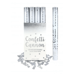Silbernes Konfetti-Kanonen-Set, 50 cm – Party-Popper für Feiern & Events