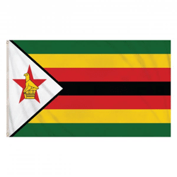 Simbabwe-Flagge 5 Fuß x 3 Fuß – Nationalflagge aus strapazierfähigem Polyester mit leuchtenden Farben