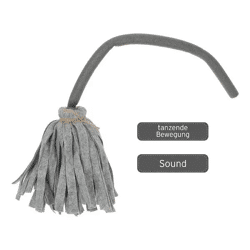 Singender und tanzender Besen - Animierte Halloween-Deko, ca. 60cm hoch
