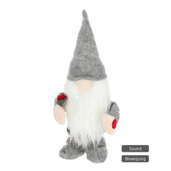 Singender und tanzender Weihnachtswichtel - Animierte Festtagsdekoration, ca. 40cm hoch