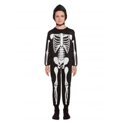 Skelett-Kostüm für Kinder, klein (4–6 Jahre) – klassisches Halloween-Outfit