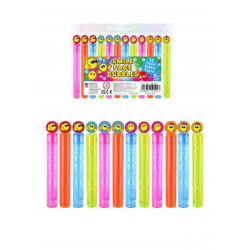 Smile Bubble Party Tube 4ml, 10,5cm - Bunte Seifenblasenstäbe, 4Er-Pack für Kinderfeste