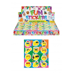 Smiley-Aufkleber, 10 x 11,5 cm, 12er-Pack, fröhliche Emoji-Aufkleber zum Basteln und Dekorieren