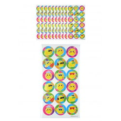 Smiley Face Aufkleber, 2,5 cm, 18 Stück Pro Blatt, Fröhliche Emoji Sticker