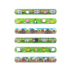 Snap Armbänder 'Bauernhof', 22x3 cm, 6 Designs - Kinderaccessoires