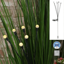 Solar Garden Stake, Firefly, Ivory, Approx. 67cmH