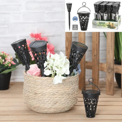 Solar-LED-Gartenstecker, kegelförmig, 2-in-1-Funktion, ca. 37 cm hoch