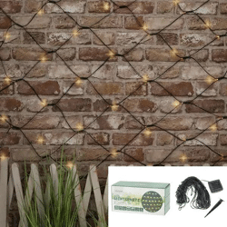 Solarbetriebenes LED Lichternetz, 80 Leuchten, ca. 180x120 cm – Effiziente Beleuchtung