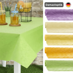 Sommerliche Fünffaden-Damasttischdecke, 8m x 100cm – Edles Design