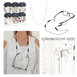 Sortierte Brillenketten, 24er Set, Modische Brillenbänder, Vielseitig Einsetzbar