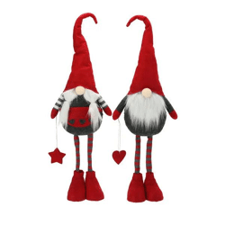 Sortierte Weihnachtsfiguren: Wichtel Udo, Santa, Frau, 80cm - Dekorative Set