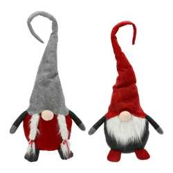 Sortierte Wichtel Santa und Frau, Rot, Design 2, 100cm – Weihnachtsfiguren