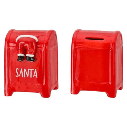 Spardose Briefkasten Santa Design 1, ca. 10x14 cm – Festlicher Münzsammler