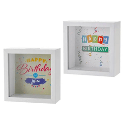 Spardose Geburtstag, 2er-Set, ca. 14,5cm | Lustige Geldboxen | Geburtstags-Sparbüchsen