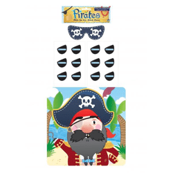 Spiel Augenklappe An Den Piraten Anbringen, 14-teilig - Partyspiel Für Kinder
