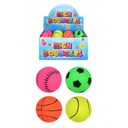 Sport Hüpfball, 6,2 cm, 4 verschiedene Designs - Strapazierfähiges Spielzeug für Draußen