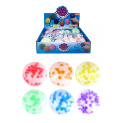 Squeeze ball two-tone, 7 cm, 6 different colors - stress relief toy