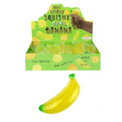 Squeeze Banana Stressball mit Perlenfüllung 14cm - Entspannungsspielzeug für Kinder & Erwachsene
