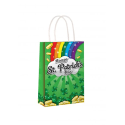 St. Patricks Tasche Mit Griff 14x21x7 cm - Festliche Geschenktasche, Grün