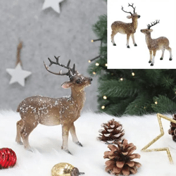 Standing Brown Deer, Small, Approx. 16.5cmH - Rustic Wildlife Decor Accent for Home or Office