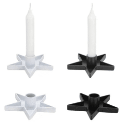Sternförmige Stabkerzenhalter, 2er-Set, 11x3,2 cm – Elegantes Design