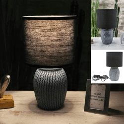 Stilvolle New York Tischlampe - Schwarz, ca. 26cmH: Urbane Beleuchtung für modernen Flair