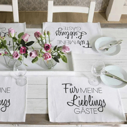 Stilvolles Tischset Lieblingsgäste, ca. 48x33cm – Hochwertige und einladende Tischdekoration