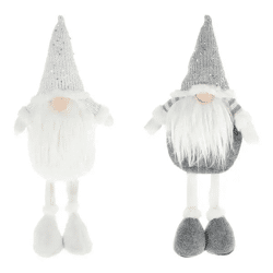 Strick-Wichtel, 2er-Set, Große Weihnachtsfiguren, 45cm Hoch