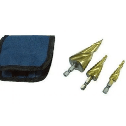 STUFENBOHRER: Hochwertiges Stufenbohrer-Set - Professionelles Mehrgrößen-Kegelbohrerset aus Metall
