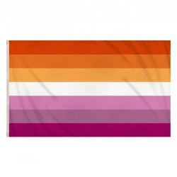 Sunset Lesbian Flag 5Ft x 3Ft – Große Flagge für LGBTQ+ Stolz und Bewusstsein